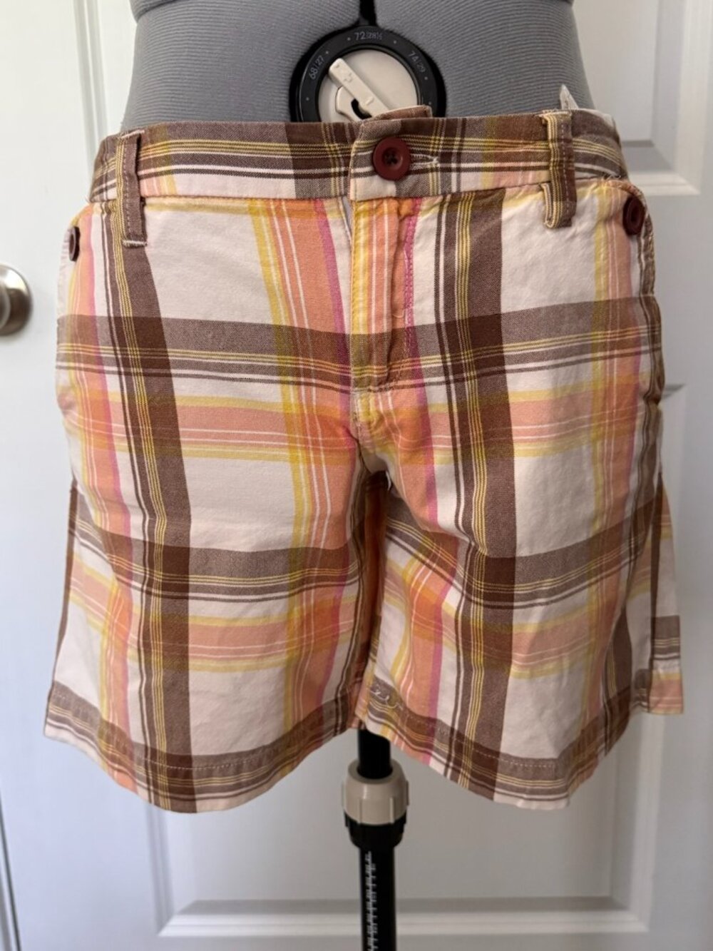 Orange Plaid Roxy Shorts Size 5